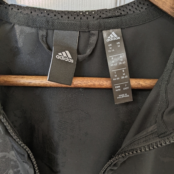 Adidas Half Zip Black Floral Windbreaker - Picture 5 of 7